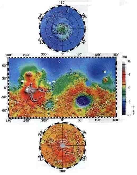 false color Mars map 38K